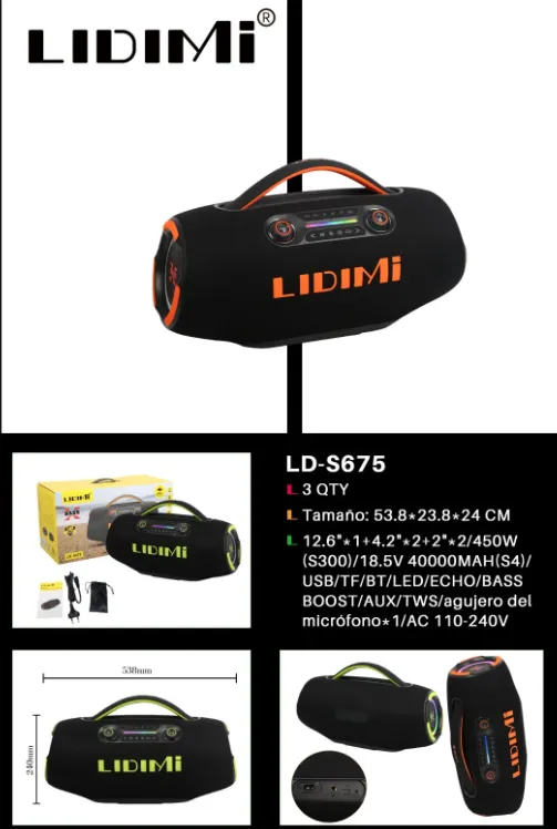 PARLANTE MALETA POTENCIADO DE 450W LIDIMI LD-S675