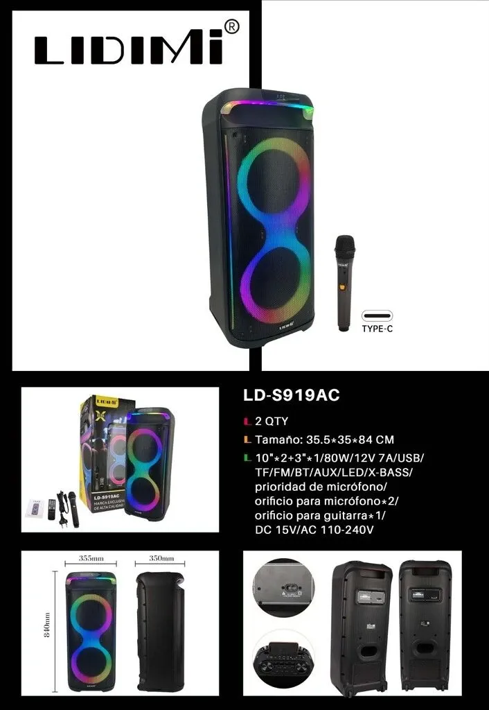 PARLANTE LIDIMI POTENCIADO LD-S919AC