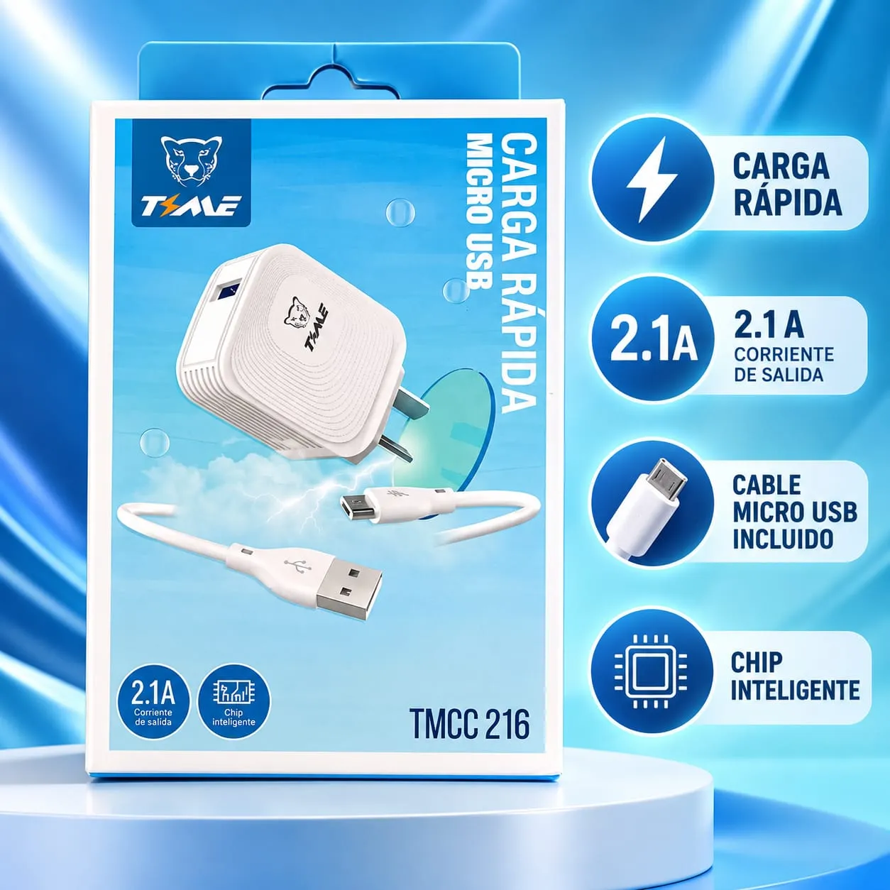 CARGADOR TIME TMCC 216 2.1A 1 USB