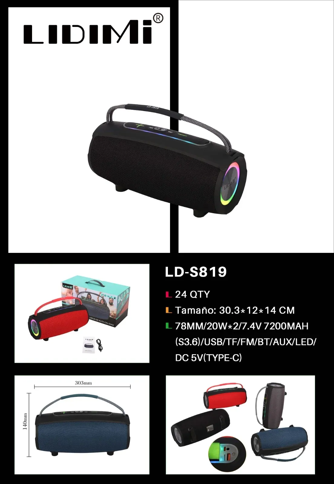 PARLANTE LIDIMI LD-S819 40W 15H