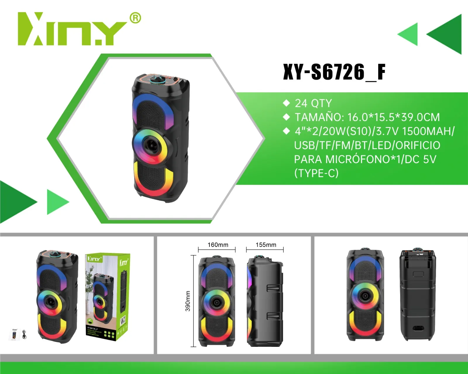 PARLANTE MEDIANO XY-S6726-F