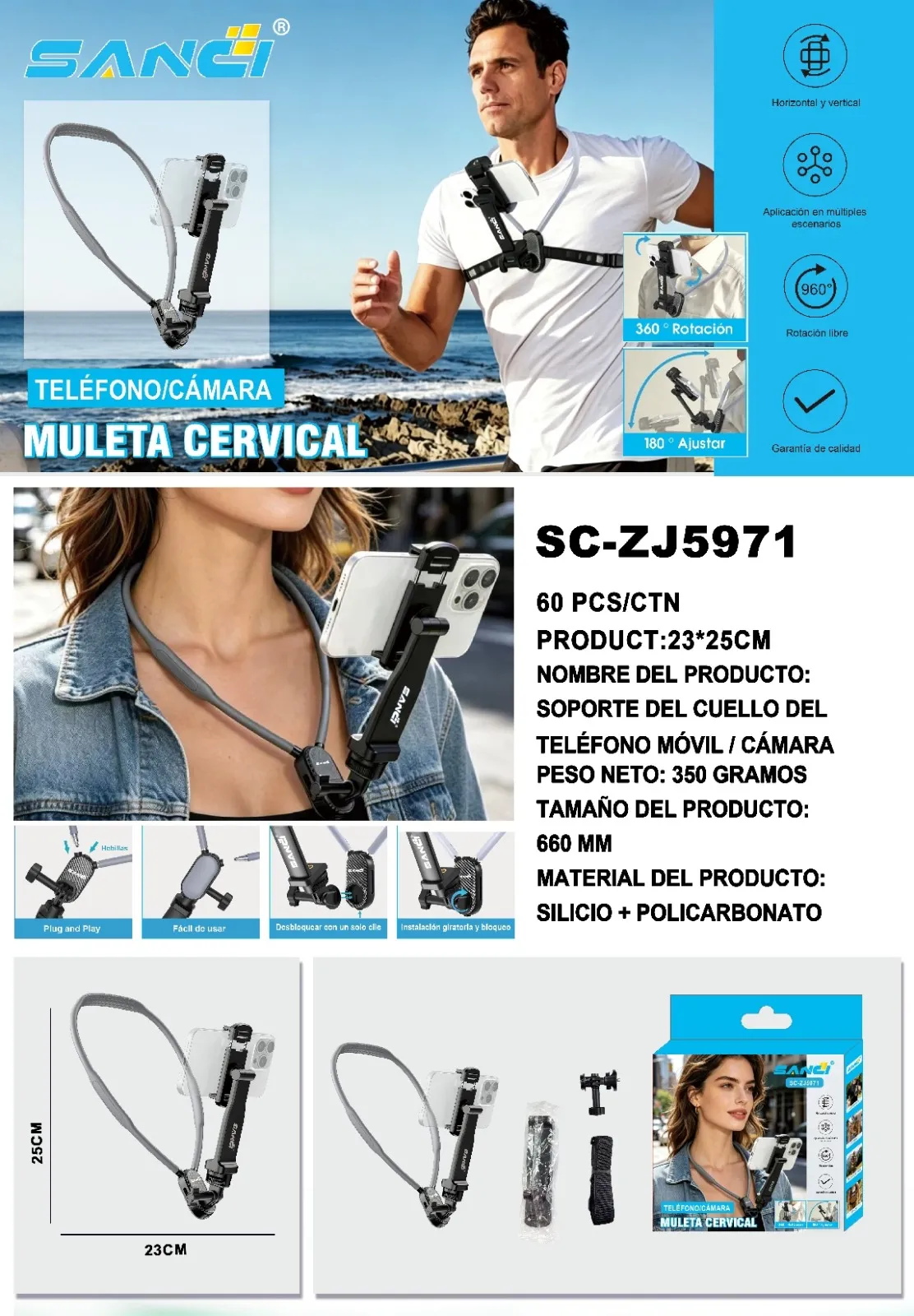 SOPORTE DE CELULAR SANCI SC-ZJ5971