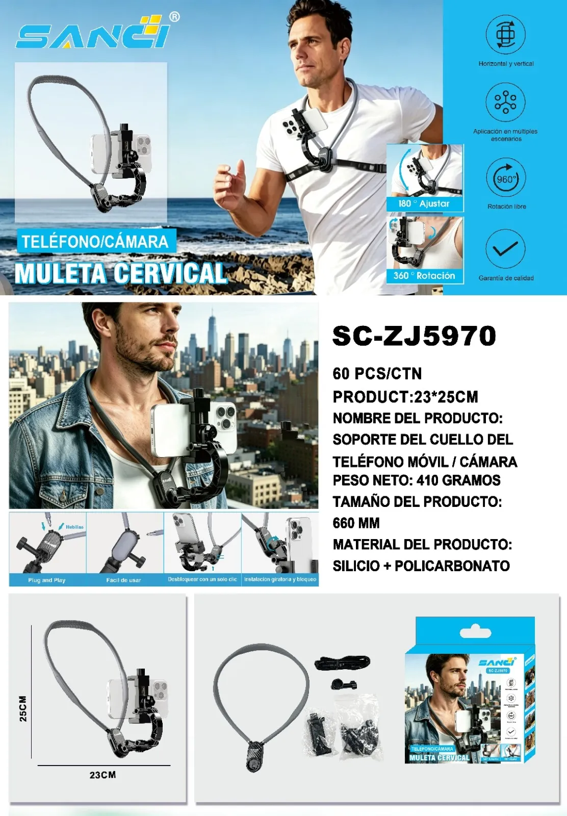 SOPORTE DE CELULAR SANCI SC-ZJ5970
