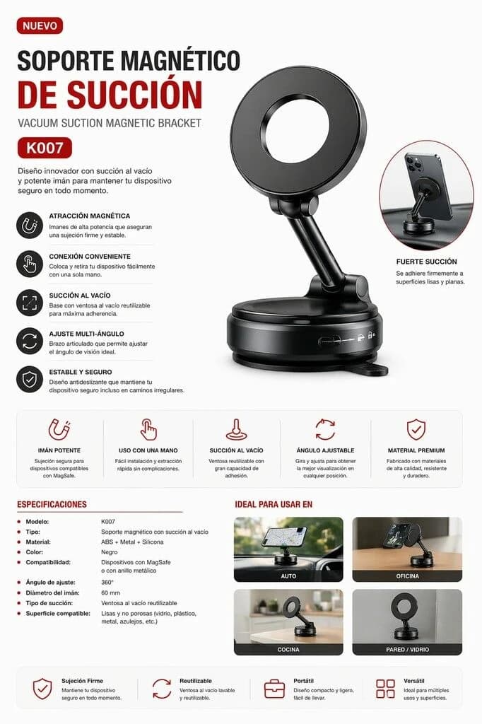SOPORTE HOLDER MAGNETICO K007