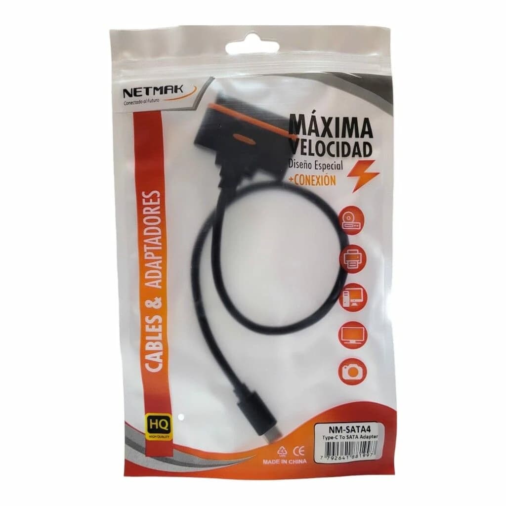 ADAPTADOR TIPO C A SATA NETMAK NM-SATA4