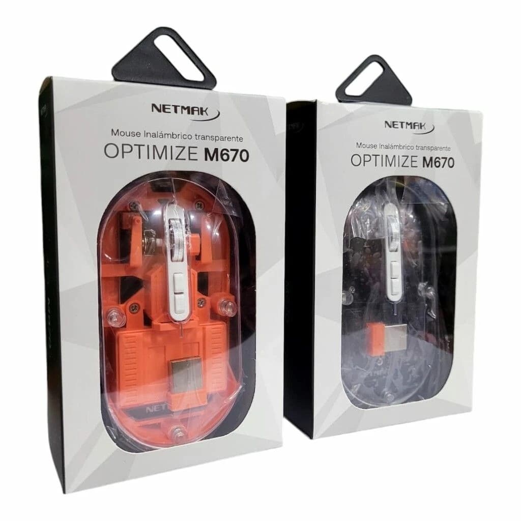 MOUSE INALAMBRICO NETMAK OPTIMIZE M670 TRANSPARENTE