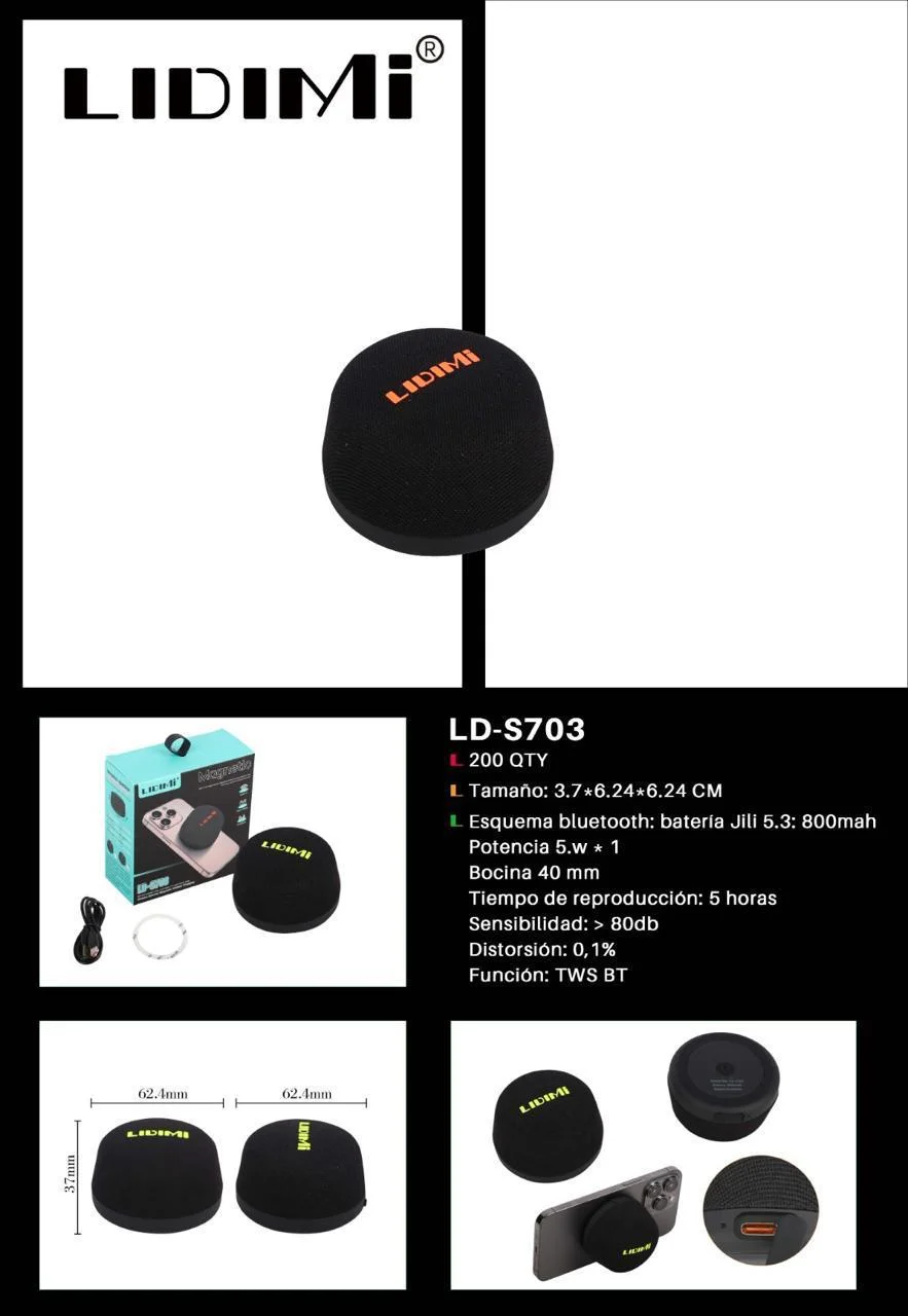 PARLANTE LIDIMI POTENCIADO LD-S703 MAGNETICO 5W