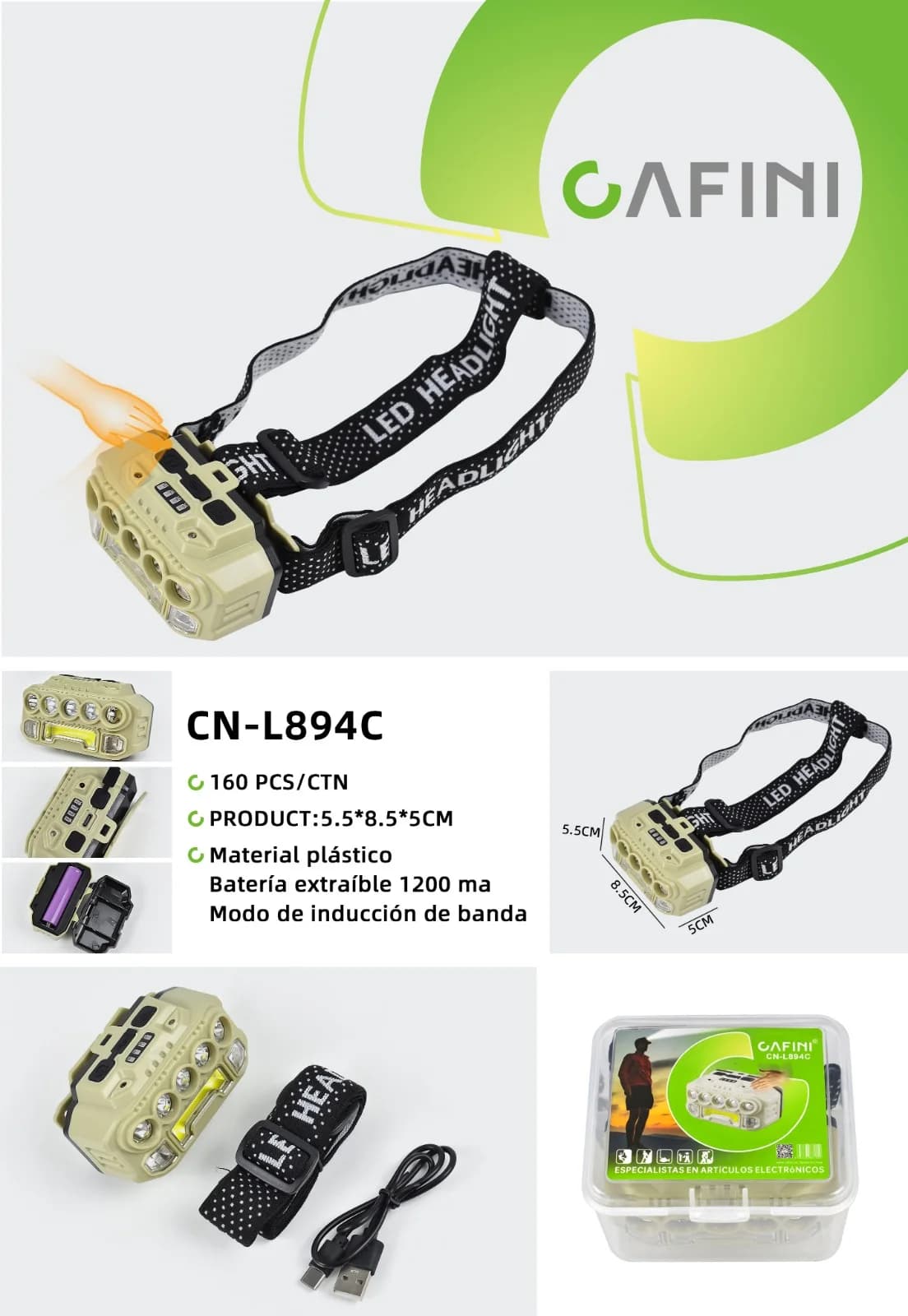 LINTERNA MINERA CAFINI CN-L894C 10W