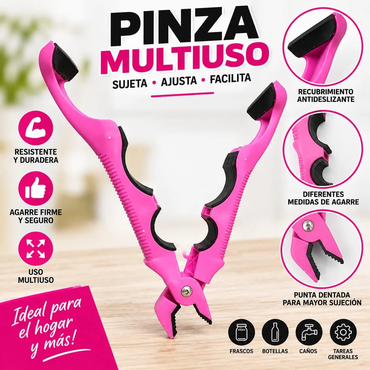 PINZA ANTIDESLIZANTE P/COCINA TX-4606