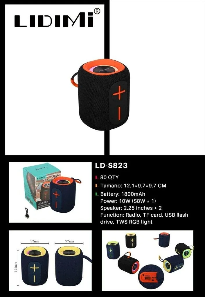PARLANTE POTENCIADO LIDIMI LD-S823 1*2.25¨pulgadas 10w
