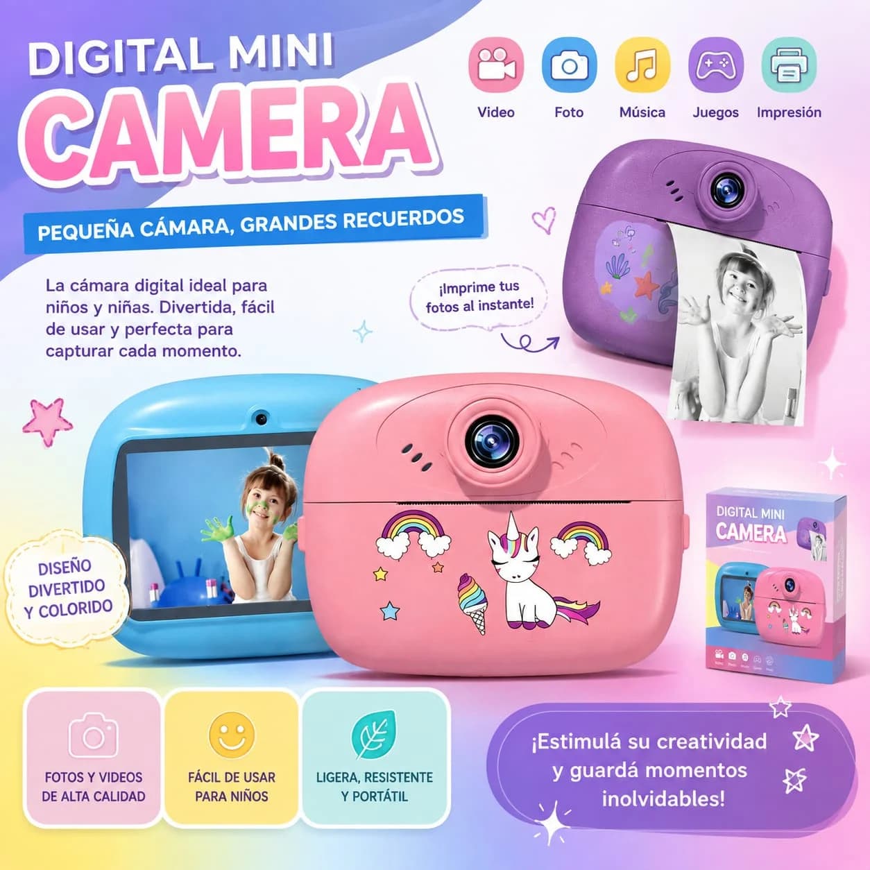 CAMARA INFANTIL CON IMPRESORA IMPRESORA