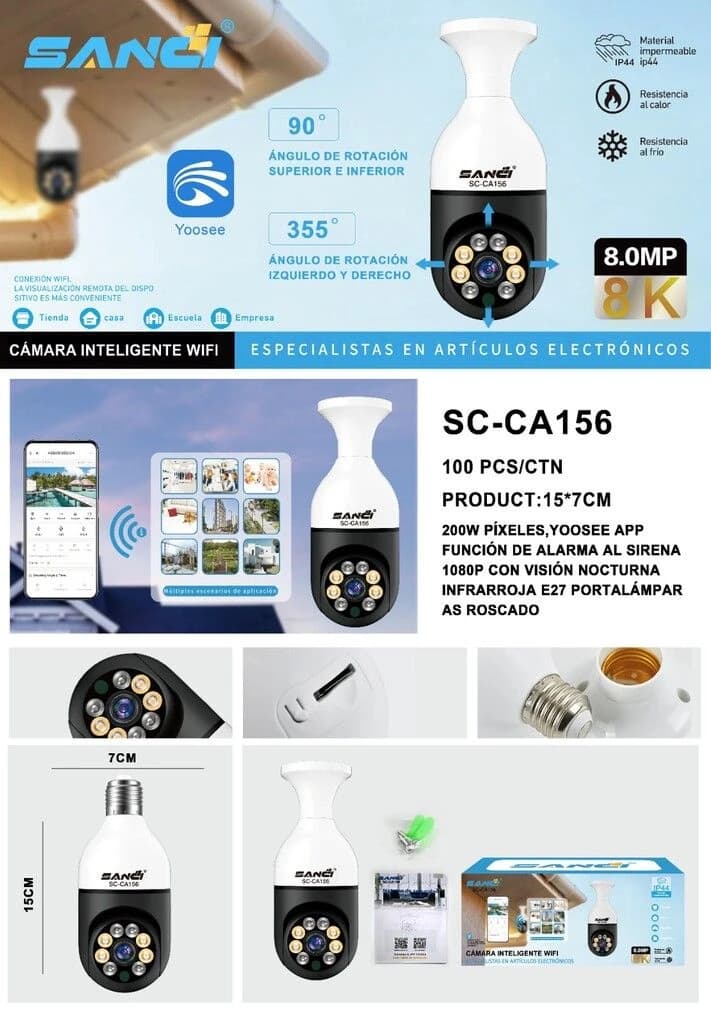 CAMARA DE SEGURIDA FOCO 8.0 PX. 8K. SC-CA156